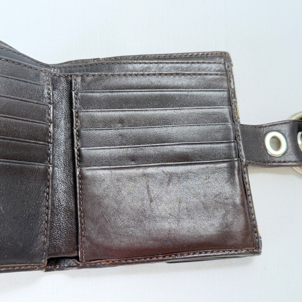 Coach SOHO Bifold Wallet Womens Brown Signature Jacquard Buckle Snap - Picture 16 of 16